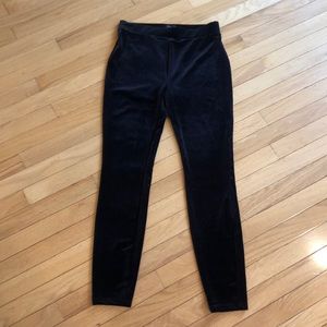 JCrew Black velvet leggings. Size Small, NWT